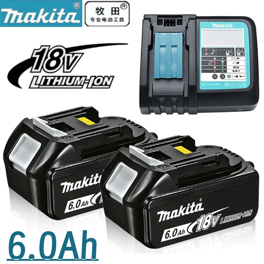 

Original Makita 18V 6Ah Li-ion Battery,For Makita 18V Power Tool DDF487 DTD173 DGA404 DTW700 DHP487 Replacement Lithium Battery