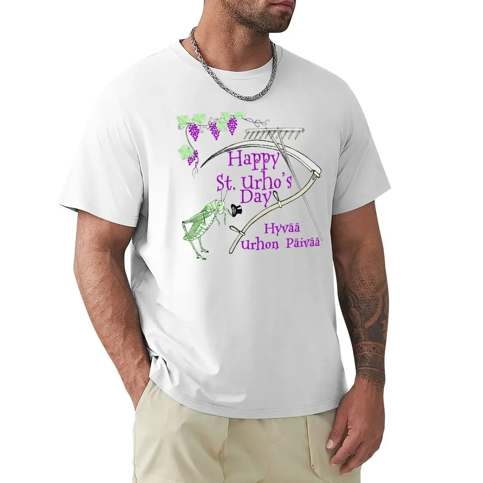 

Saint Urho's Day March 16th. St. Urho. T-Shirt oversized graphic tee custom t shirt sublime anime figures mens plain t shirts