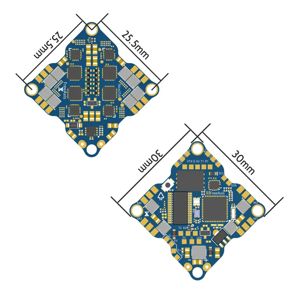 FreeAxis F4 25A AIO kontroler lotu STM32F411 BLHELIS 20A 4 in1 ESC dla FPV wykałaczka drony kanałowe