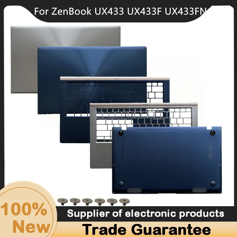 New For Asus ZenBook UX433 UX433F UX433FN Laptop LCD Back Cover/Upper Case Palmrest Cover / Bottom Base Case Cover