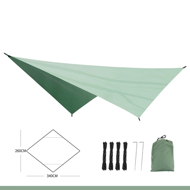 Outdoor Canopy 210T Diamond Shaped Sunshade Multi Functional Camping Picnic Hiking Camping Equipment Beach Moisture-proof Mat