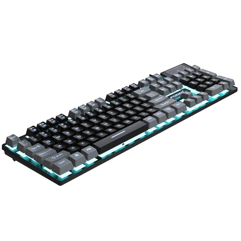 Color blocked keyboard for esports games wired luminous contrasting mechanical feel  keyboard