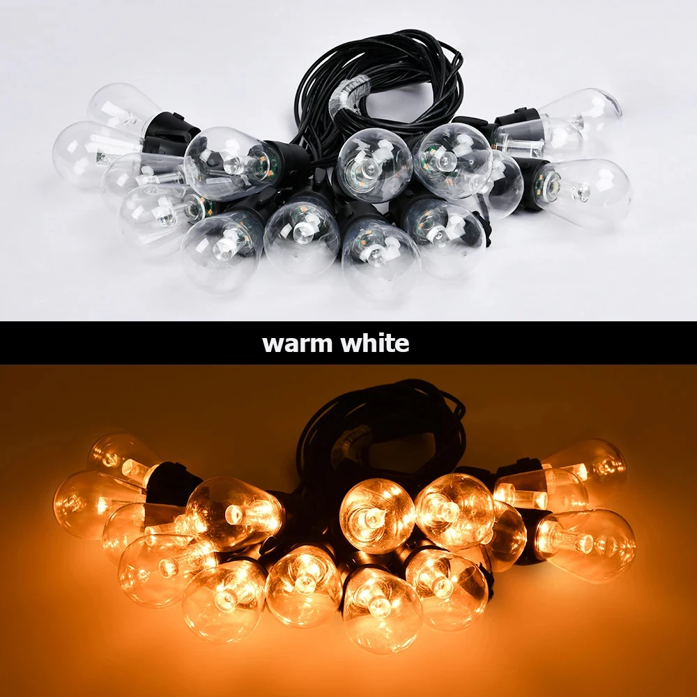 18M 30M ST38 LED-Außenlichterkette, bruchsicher, wasserdicht, 2200K Lichterkette für Weihnachtsbaum, Garten, Hochzeit, Dekorlampe – Detail 23