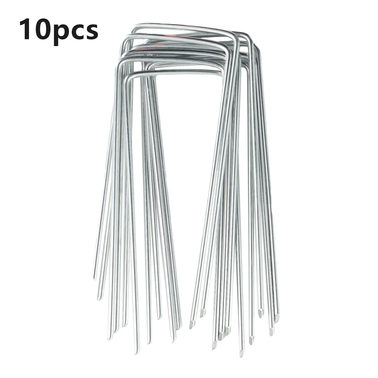 10Pcs Metal Ground U Tent Pegs Gazebo Camping Tarpaulin Hooks 10/15/20 CM Length Outdoor Ground Cloth Nail Farm Garden Tools