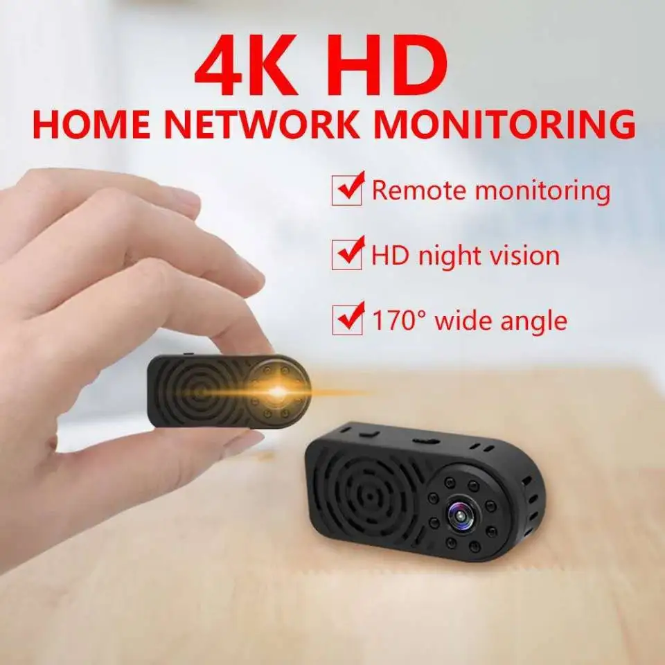 

4K WiFi Mini Camera Wireless Night Vision Motion Detection Surveillance Camera Video Recorder Home Security Network IP Camera