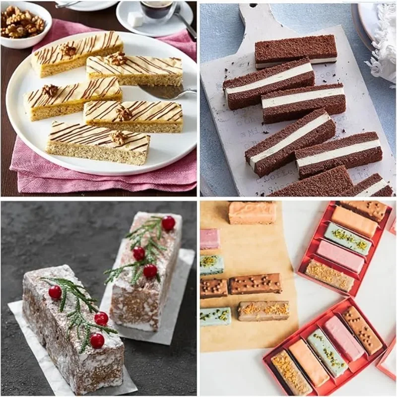 Rectangular Chocolate Silicone Muffin Candy Molds For Baking Energy Granola Protein Bar Brownie Cornbread Mould Handmade Gift