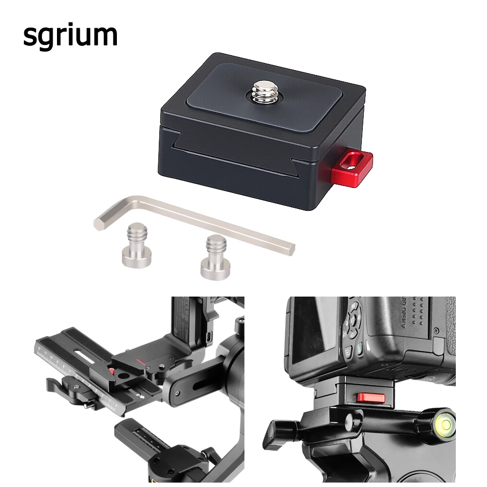 sgrium DSLR-Kamera-Entriegelung, schnell stoßfest, Demontageplatine, Montageschloss, QR-System, Klemmschalter-Set für Käfig, Stabilisator, Stativ
