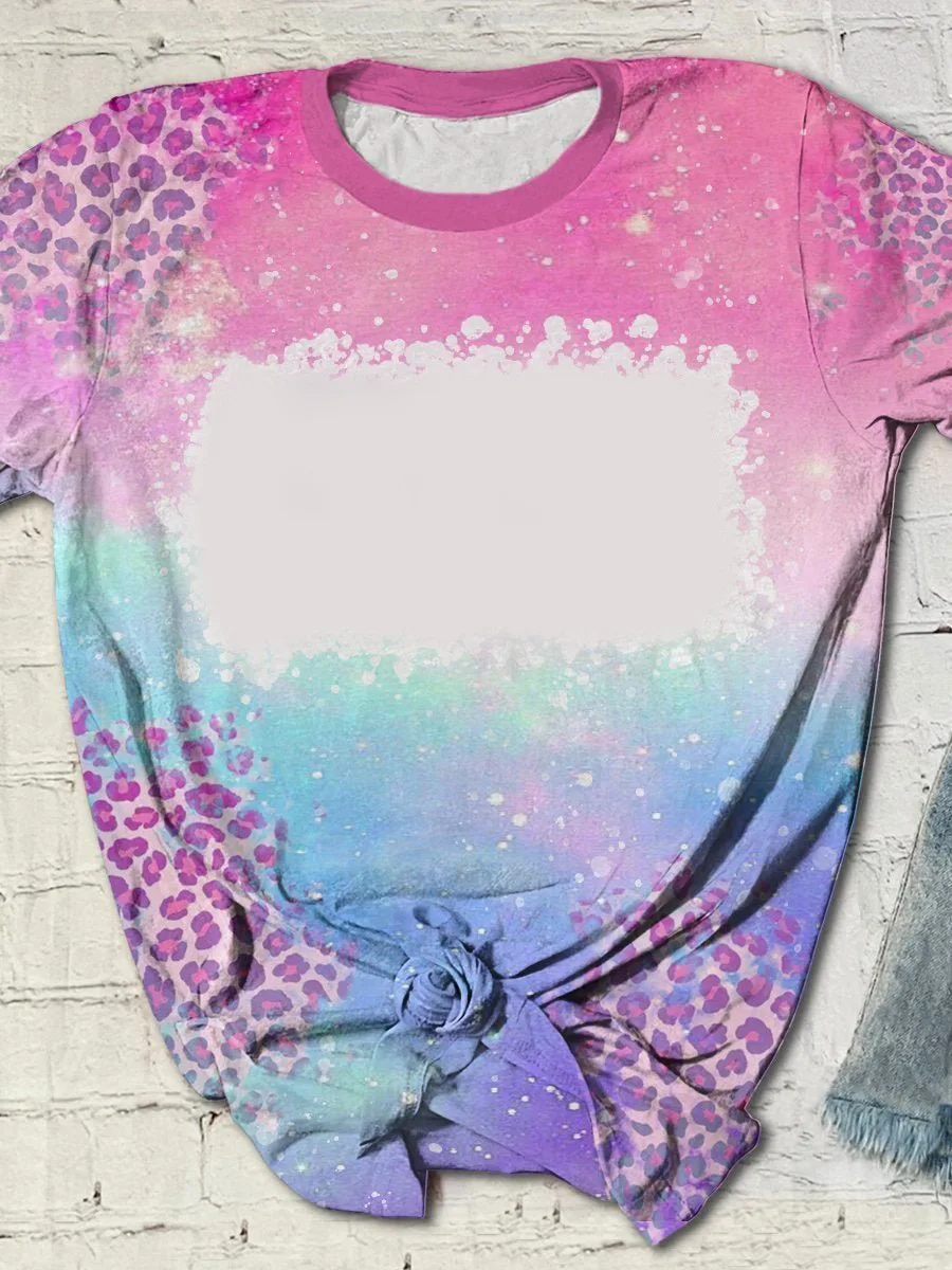 Sublimation Blank Tie Dye Tshirts Tee Tops T-Shirt Thermal Transfer Blanks Short Sleeve Clothes For DIY Custom Printing Logo