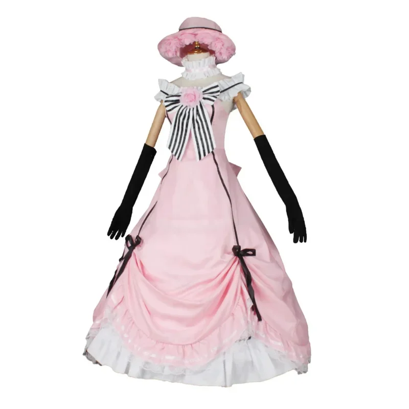 Anime Black Butler Ciel Phantomhive Robin Cosplay Costumes Aldult Female Woman Dress Halloween Party Top Hat Suit AB297