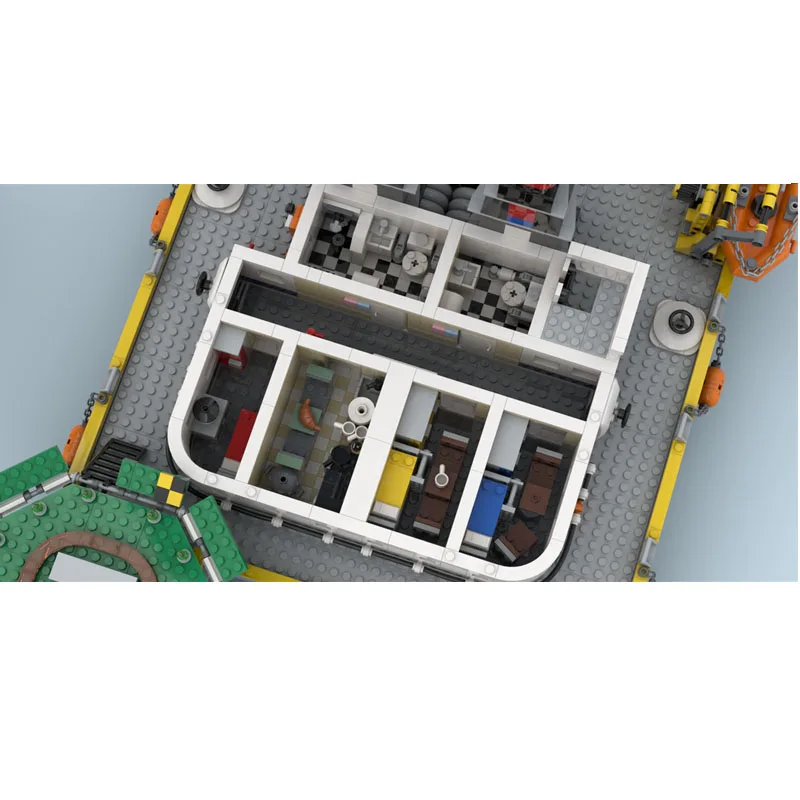 MOC-220063 Oceaan Catamaran Onderzoekschip Bouwsteenmodel, 8200-onderdelen, Jongens Kinderverjaardag Bouwsteenspeelgoed Cadeau