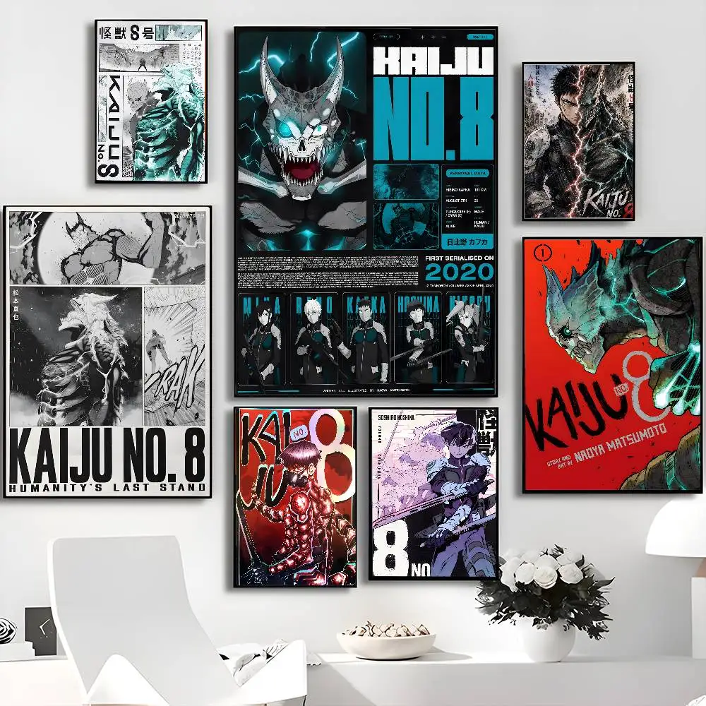 Popular Anime K-Kaiju No8 Classic Vintage Posters HD Quality Wall Art Retro Posters for Home Room Wall Decor