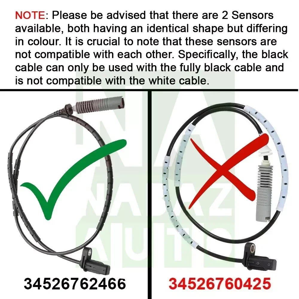 1pcs Car Rear Sensors ABS Wheel Speed Sensor 0986594514 34526762466 For BMW 1 3 Series E81 E82 E88 E90 E91 E92 E93 762466