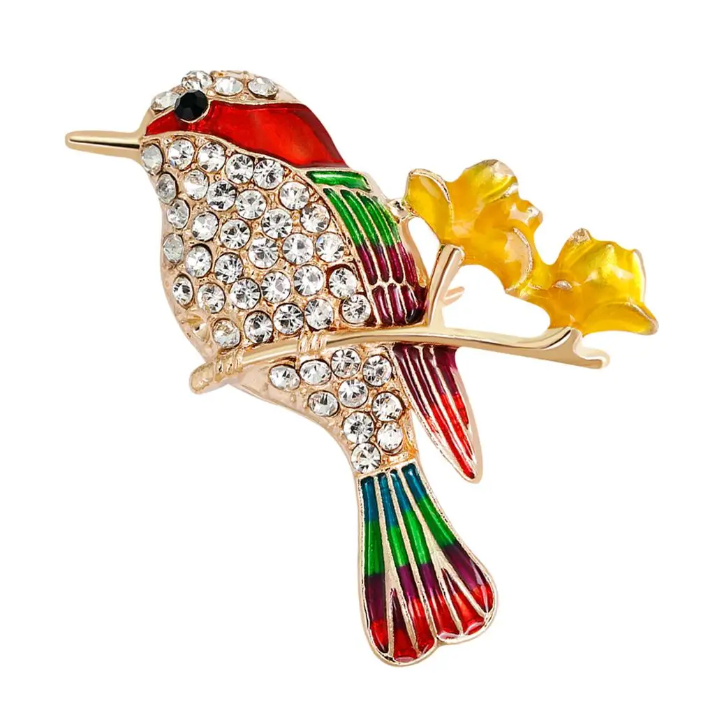 2-6pack Rhinestones Crystal Bird Brooch Pendant Brooch Pin Fashion