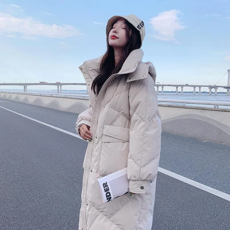 

Thickened Down Cotton Coat Women's Loose 2003 New Winter Coat Medium Length Cotton Coat Women Jackets Winter Coat Jacket