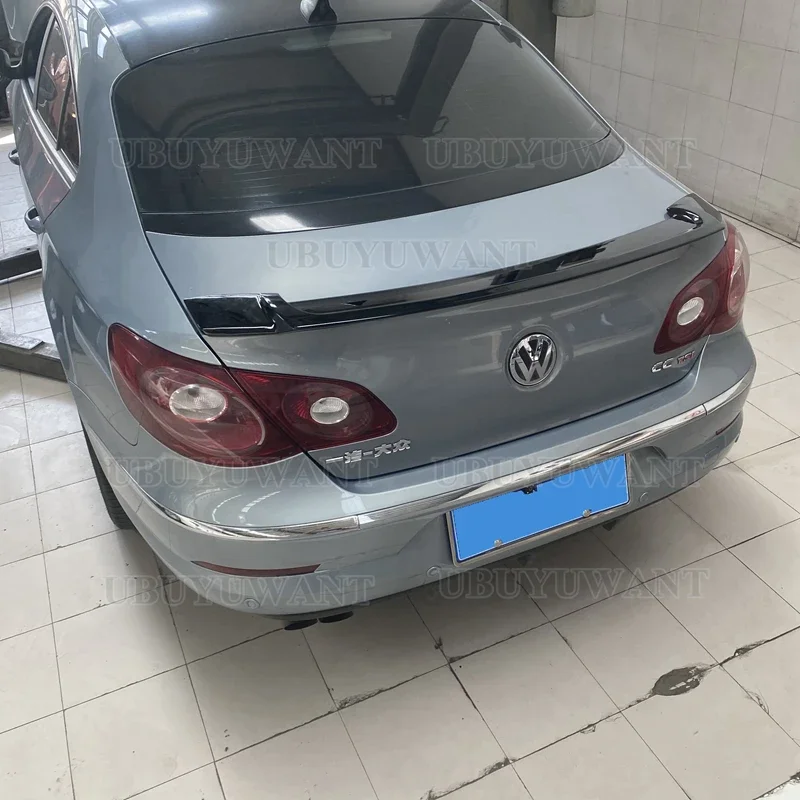 For Volkswagen Passat CC 2009 2010 2011 2012 2013 2014 2015 2016 2017 2018 ABS Material Carbon Fiber Look Tail Wing Rear Spoiler