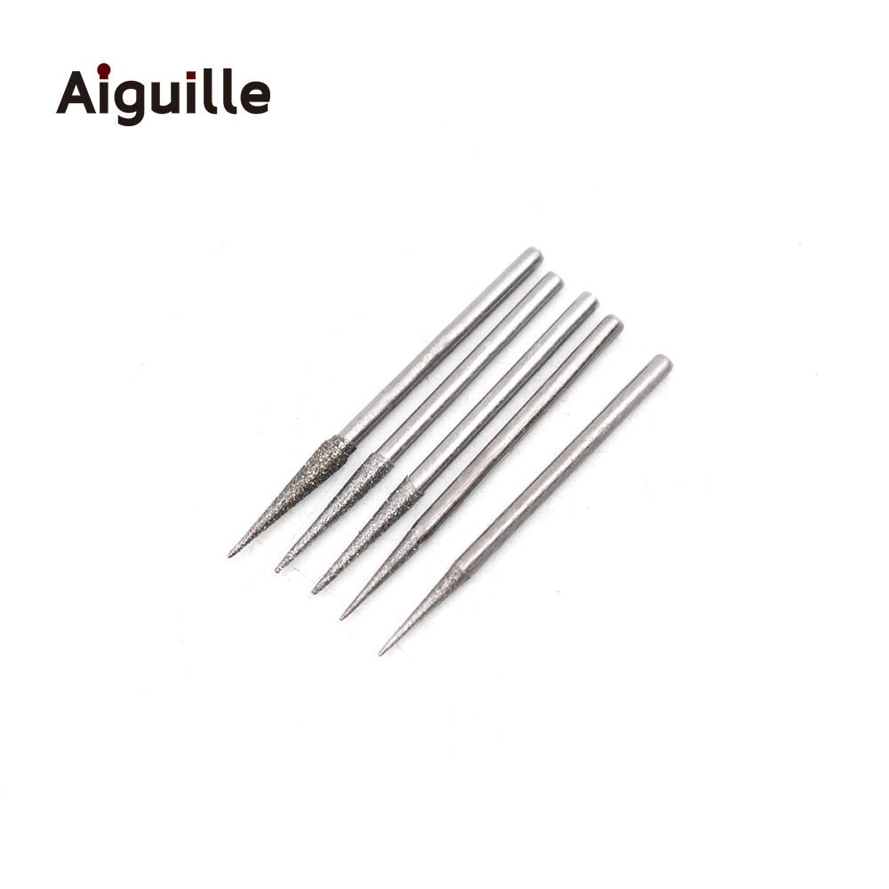 Ensemble de Points de meulage en diamant, 80 pièces, 120 #, 10 types de dents mixtes, tige de 2.35mm