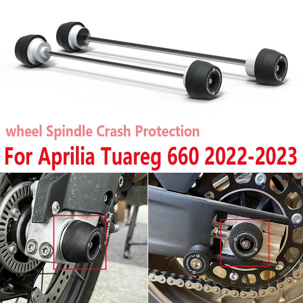 

Для Aprilia Tuareg 660 2022 2023, мотоциклетное переднее и заднее колесо, защита от столкновений, передняя и задняя ось, вилка, слайдер