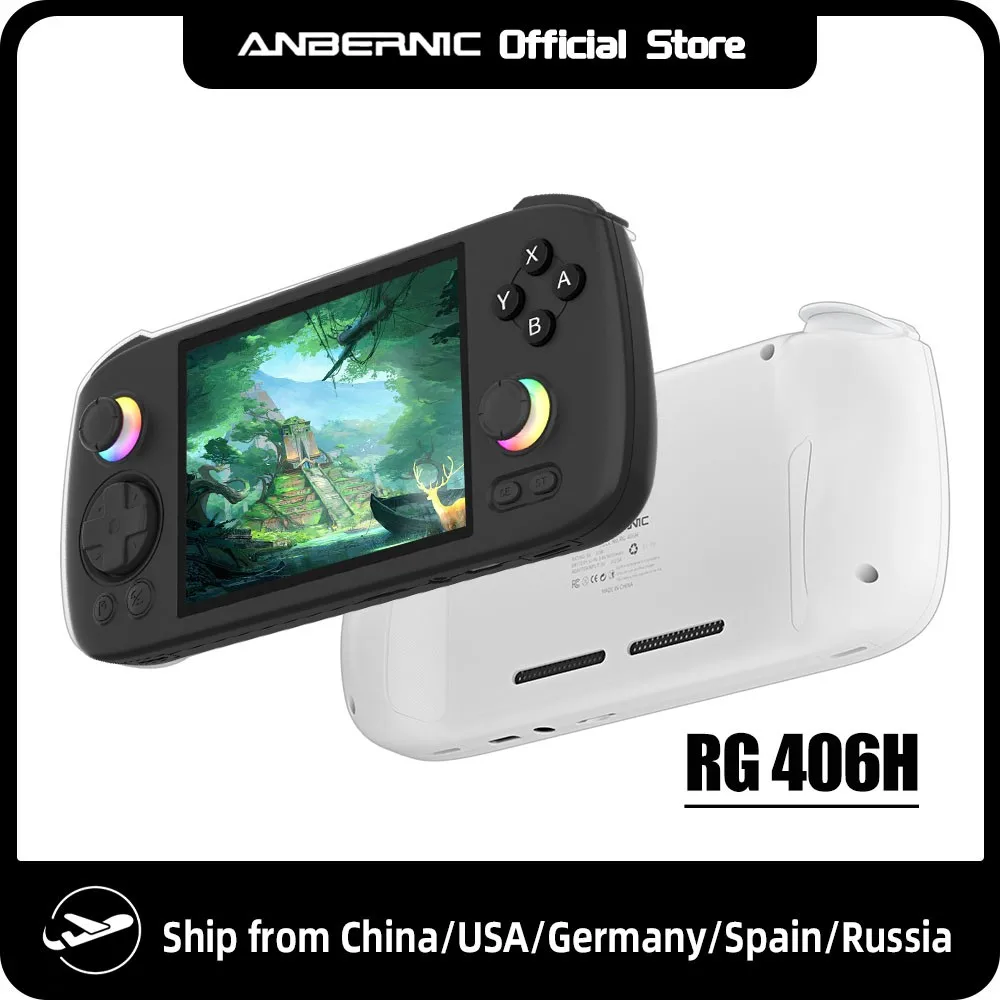 ANBERNIC RG406H Handheld Game Console 4 Inch IPS Multi-touch Screen Android 13 3D Hall joystick hall trigger Video Game RG 406H