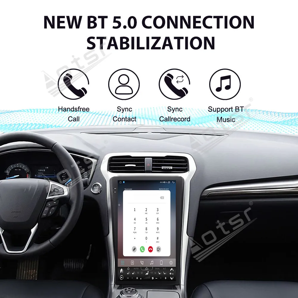 

13,6-дюймовый Android 14 Carplay для Ford Mondeo 2013-2020, GPS-навигация, автомобильный радиоприемник, HD сенсорный экран, мультимедиа, авто стерео