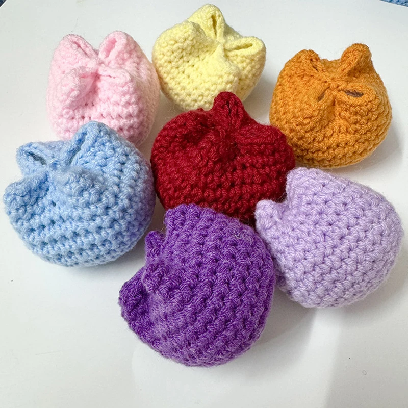 

30PCS/lot 6cm Tulip Handmade Woolen Yarn Crochet Flower Applique, DIY Needlework, Sewing Accessories, Cloth Paste