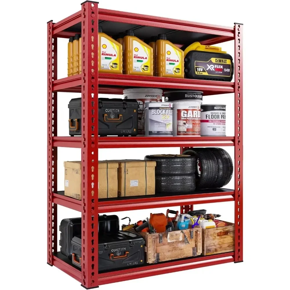 

Garage Shelving 72" H Tall Storage Shelves Sturdy Metal Shelves for Storage 5 Tier Wide Heavy Duty Shelving Deep Storage