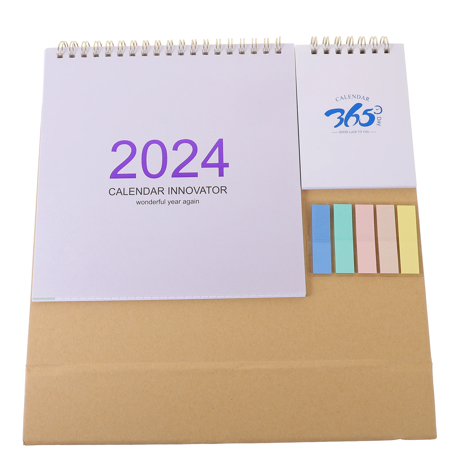

Desk Calendar 2024 Standing Flip Design Minimalist Tabletop Calendar with Notes Space Business Planner Home Office Organizer
