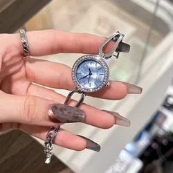 2024 New Simple Quartz Watch Casual Elegant Rhinestone Watch Frame Fashion Niche Design Bracelet Ladies Watch