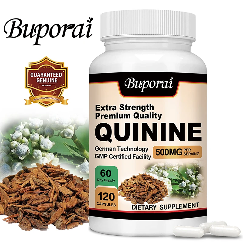 

Quinine Capsules - Relieves Leg Cramps, Muscle Health, Boosts Immunity, Overall Digestive Health
