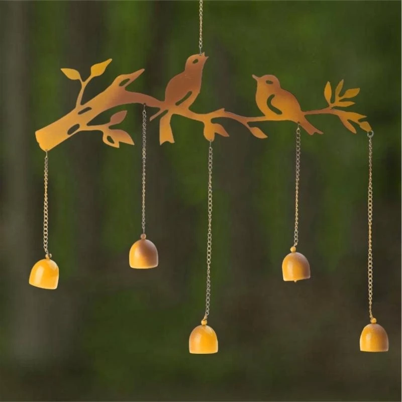 

Колокола ветра на открытом воздухе водоустойчивые вися колокола железная птица для фестиваля сада партии