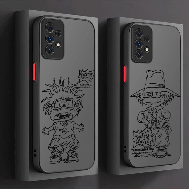 Cartoon Funny R-Rugrats Line Case For Samsung Galaxy A53 A16 A54 A34 A24 A06 A05 A05S A13 A23 A33 A73 A72 A52S A52 A32 A22 A12