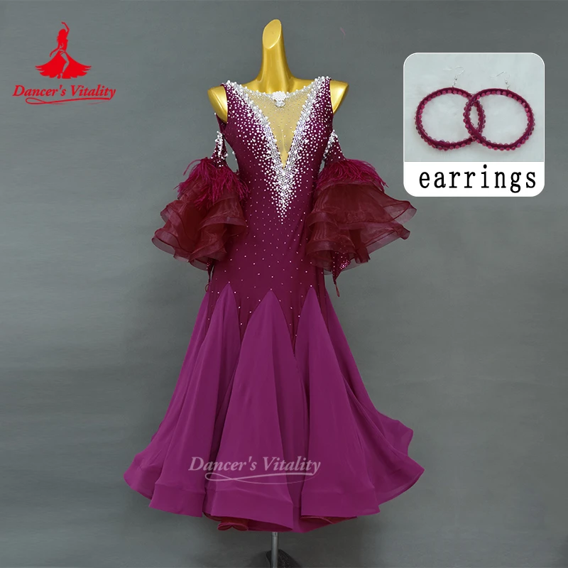 

Ballroom Dancing Dresses Women Customized Waltz Foxtrot Tango Quickstep Performances and Competitions Clothing Dancer's Vitality