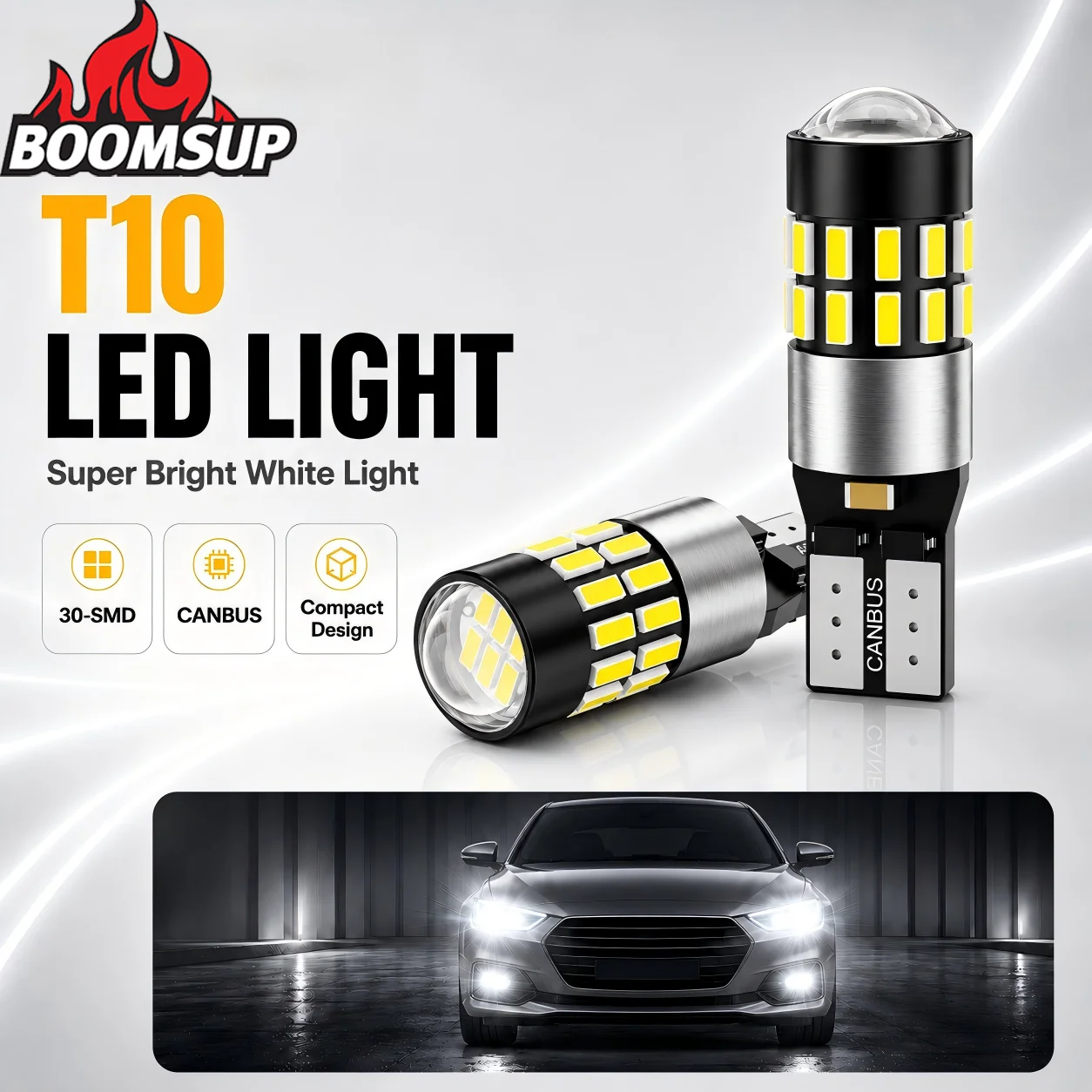 2x High Power T10 194 920 912 921 168 LED Canbus Extreme Bright 30 SMD 3014 Chip Bulbs Car Parking Backup Reverse Wide Lights