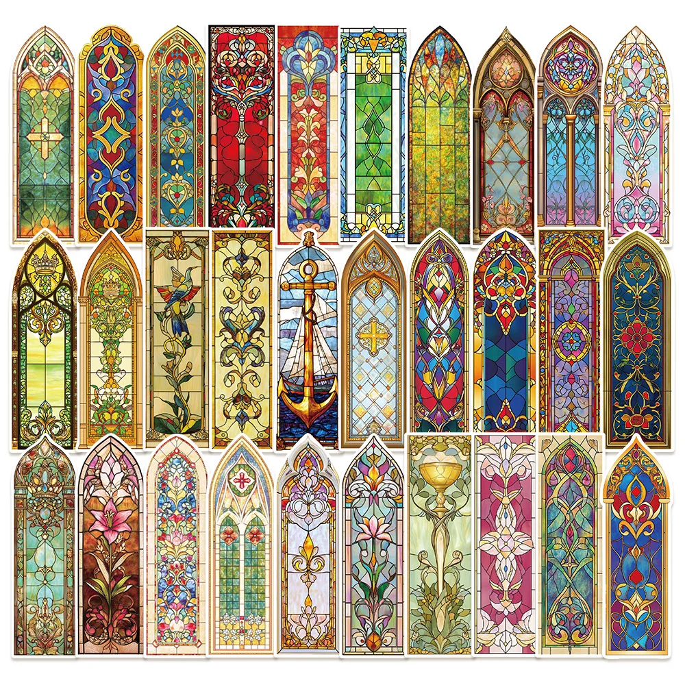 30pcs Baroque Church Architecture Style Bookmarks Decoration Cards Reading Annotations DIY Student Classroom Stationery Gifts