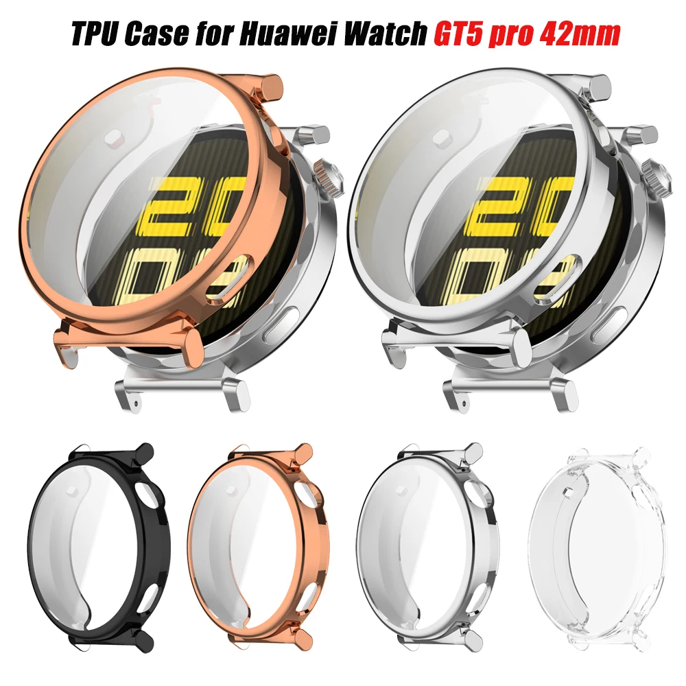 TPU Case For Huawei Watch GT5 Pro 42mm Screen Protector Bumper Protective Shell For Huawei Watch GT 5Pro 46mm Cover Accessories