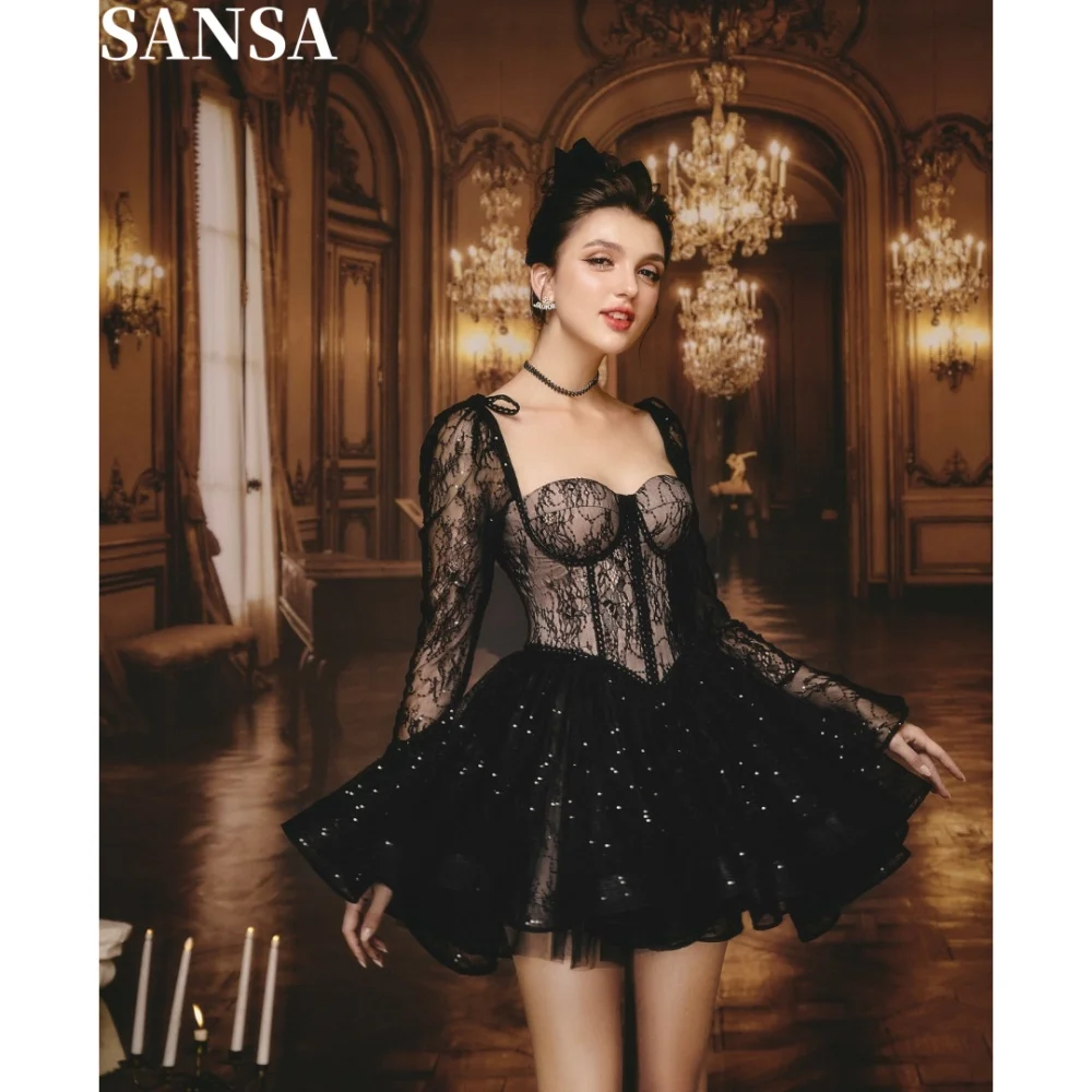 

Sansa Princess Embroidery A-line Mini Lace Porm Dress Customized Floor-Length Strapless Wedding Dresses Vestidos De Fiesta 2024