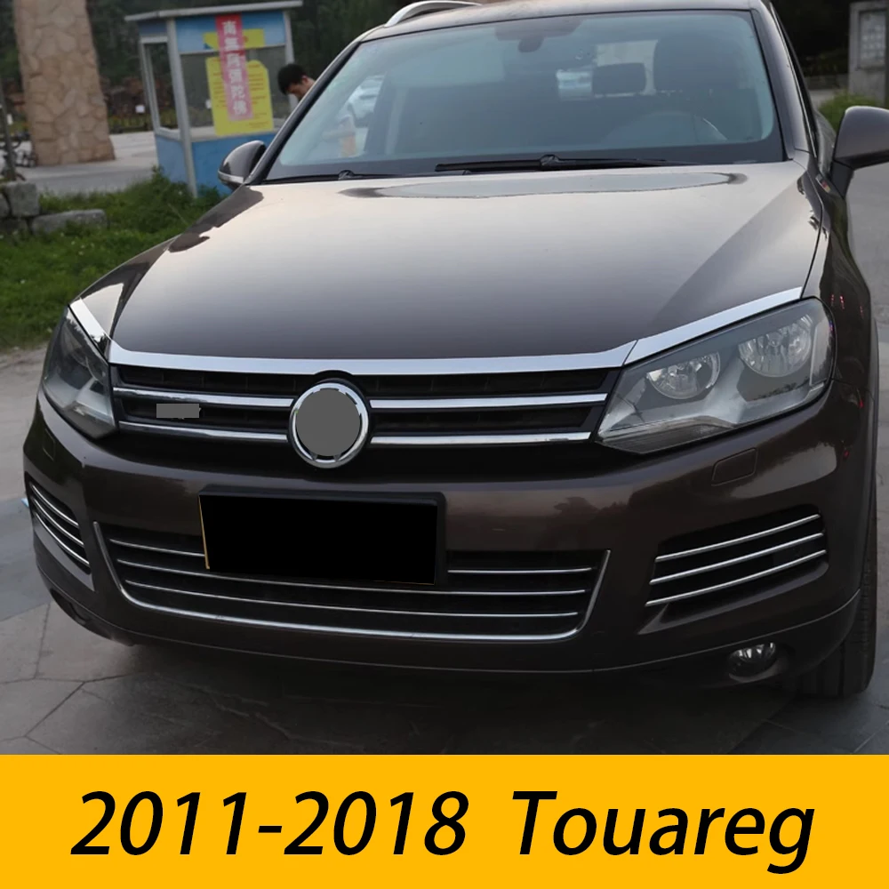 2011-2018 Touareg front hood decorative strip stainless steel hood decorative strip Touareg exterior modification accessories