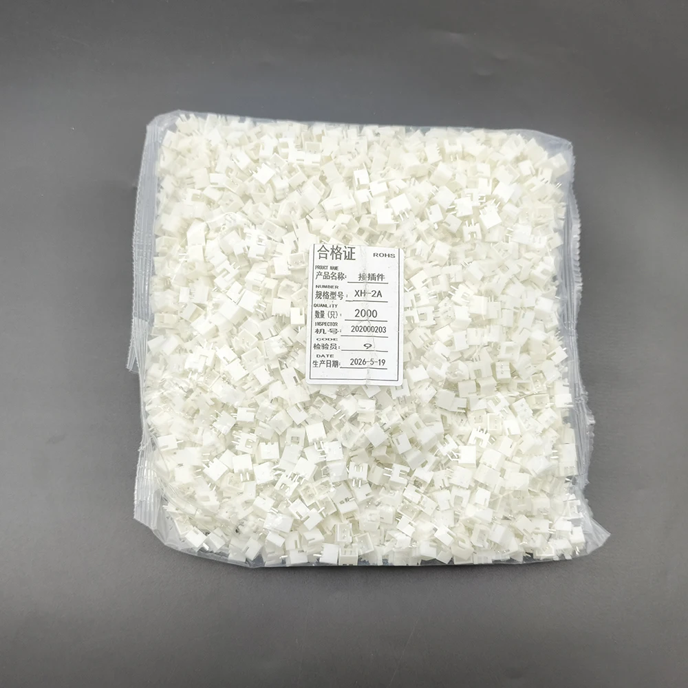 1000-2000Pcs JST XH2.54 2/3/4/5Pin Plastic Housing Male Plug Female Socket Connector Pin Header XH-2P 3P 4P 5P
