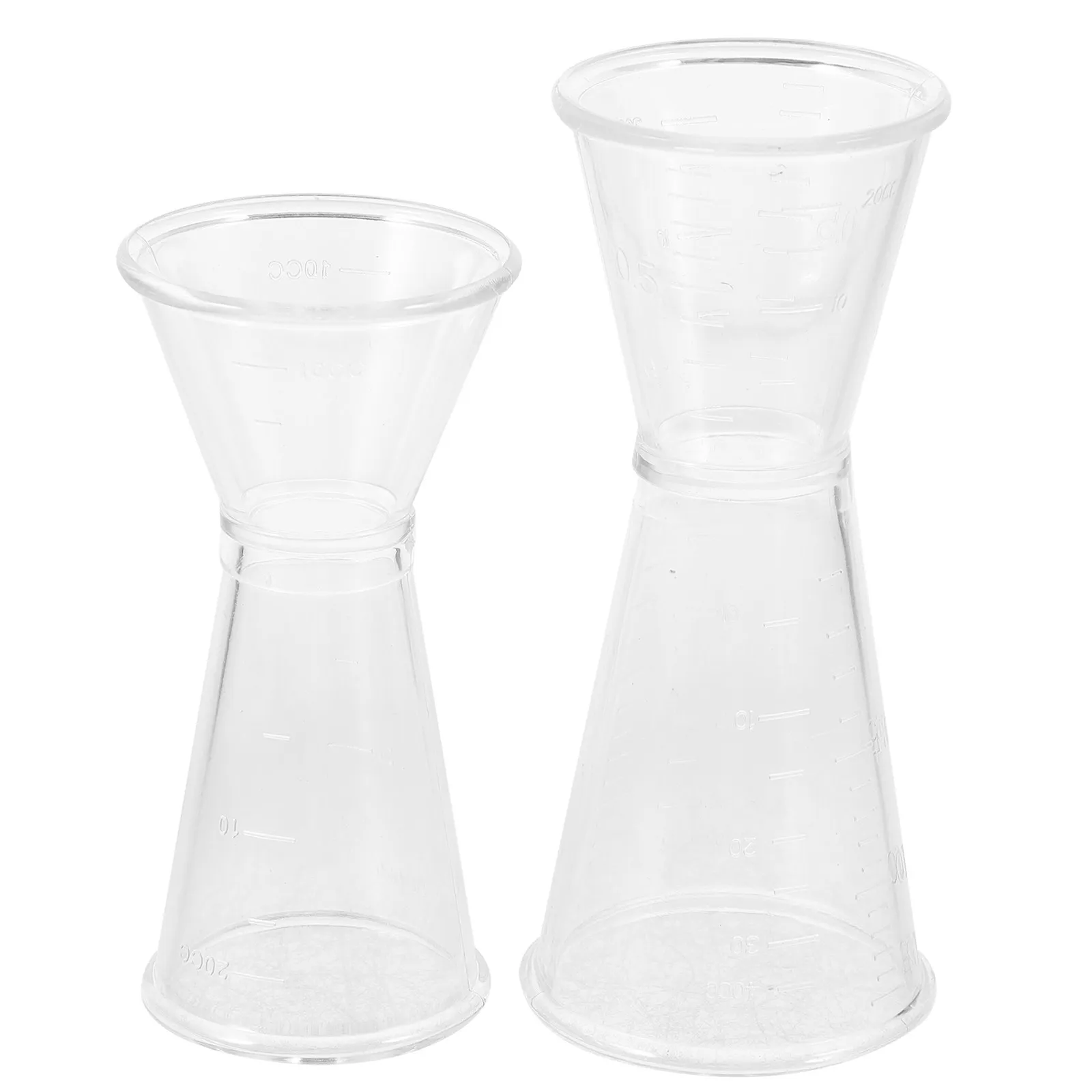 2Pcs Resin Cocktail Jigger Double Ended Bartender Measuring Cup Featuring Internal Markings 10-20Cc 20-40Cc for Precise Spirit
