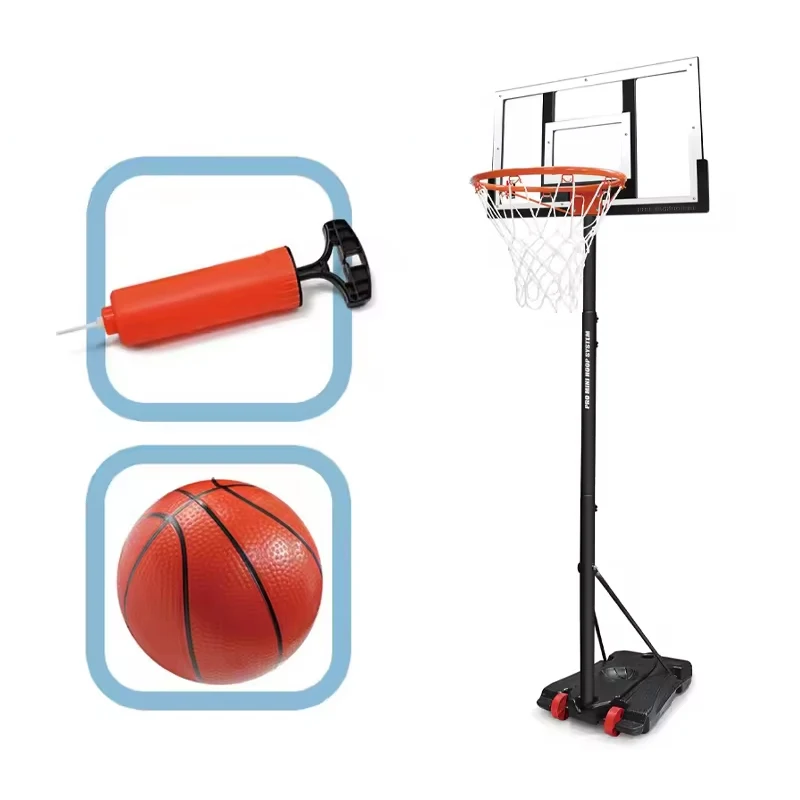 2025 Set di portiere per canestro da basket sportivo personalizzato con supporto regolabile da 3 m Gioco da gioco per interni ed esterni per bambini