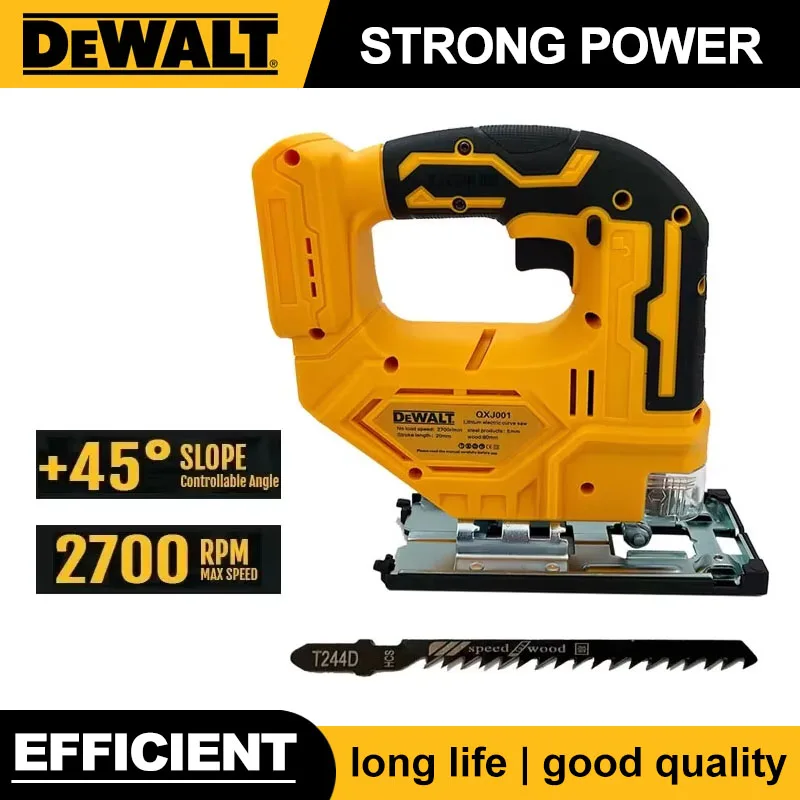 

Бесщеточная кривая пила Dewalt 2700 об/мин, 20 В, аккумуляторная электрическая лобзик, портативный многофункциональный регулируемый деревообрабатывающий электроинструмент