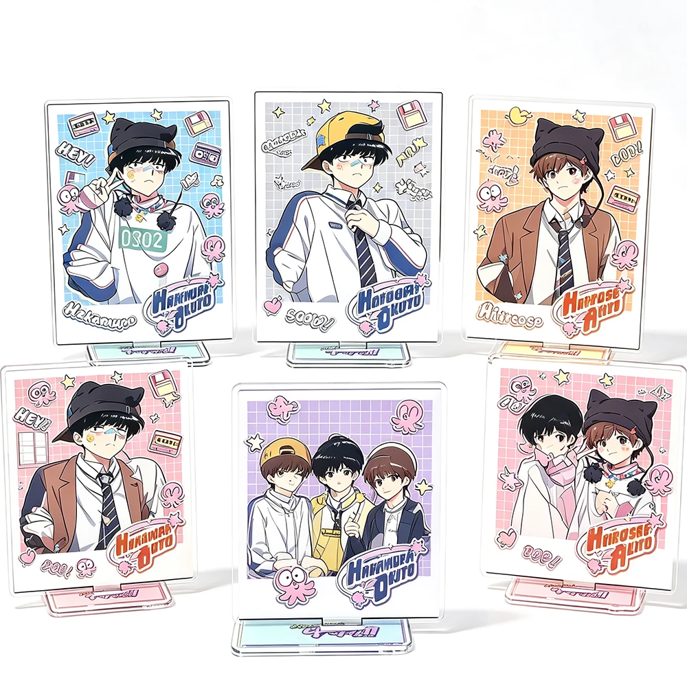 Ganbare Nakamura-kun Okuto x Aiki Acrylic Standee 6 Styles Anime Couple Desktop Display Cute Cartoon Table Decor Cosplay Gift
