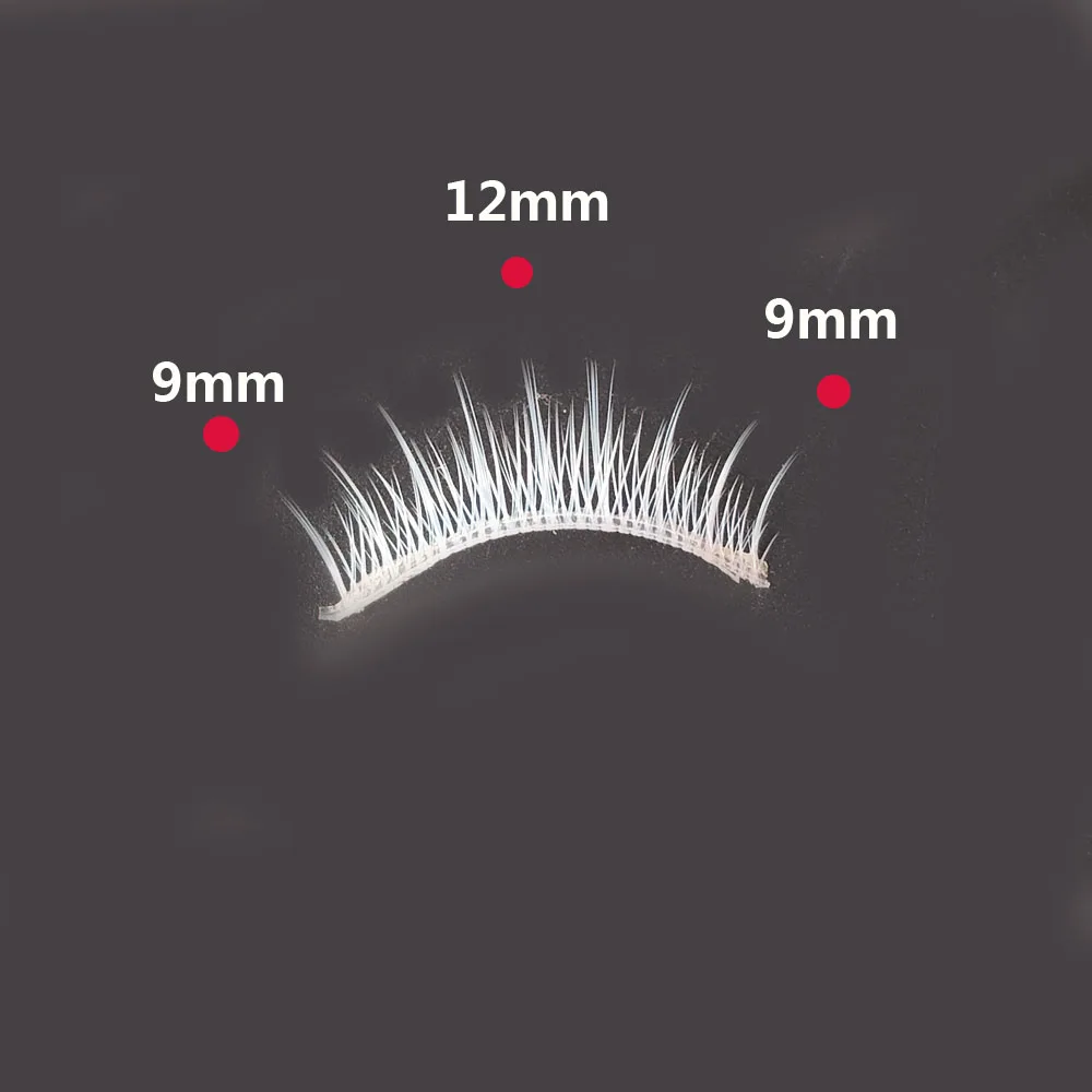 3 pary bajkowy styl białe rzęsy naturalnie wyglądające krótkie białe rzęsy przedłużanie Cosplay komiks Halloween pokaż kolor rzęs