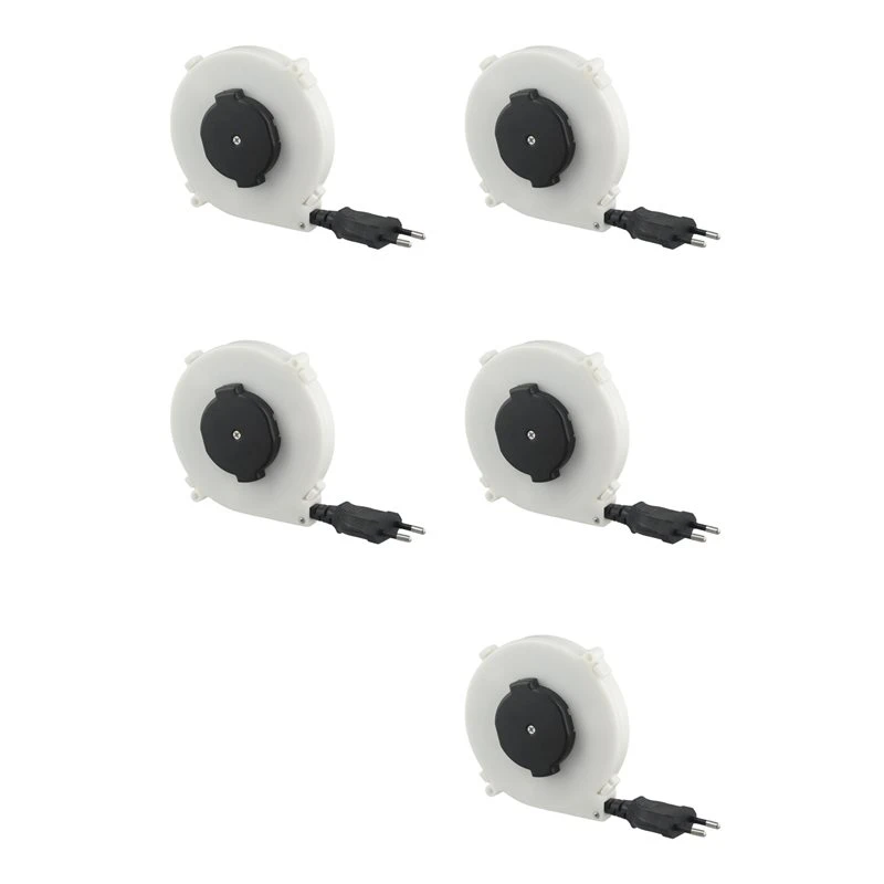 PZHI-5X Auto Retractable Power Reel Cable 102X18.5Mm 220V Camping Wire Power Reel Cables Sleeve For Global EU Plug