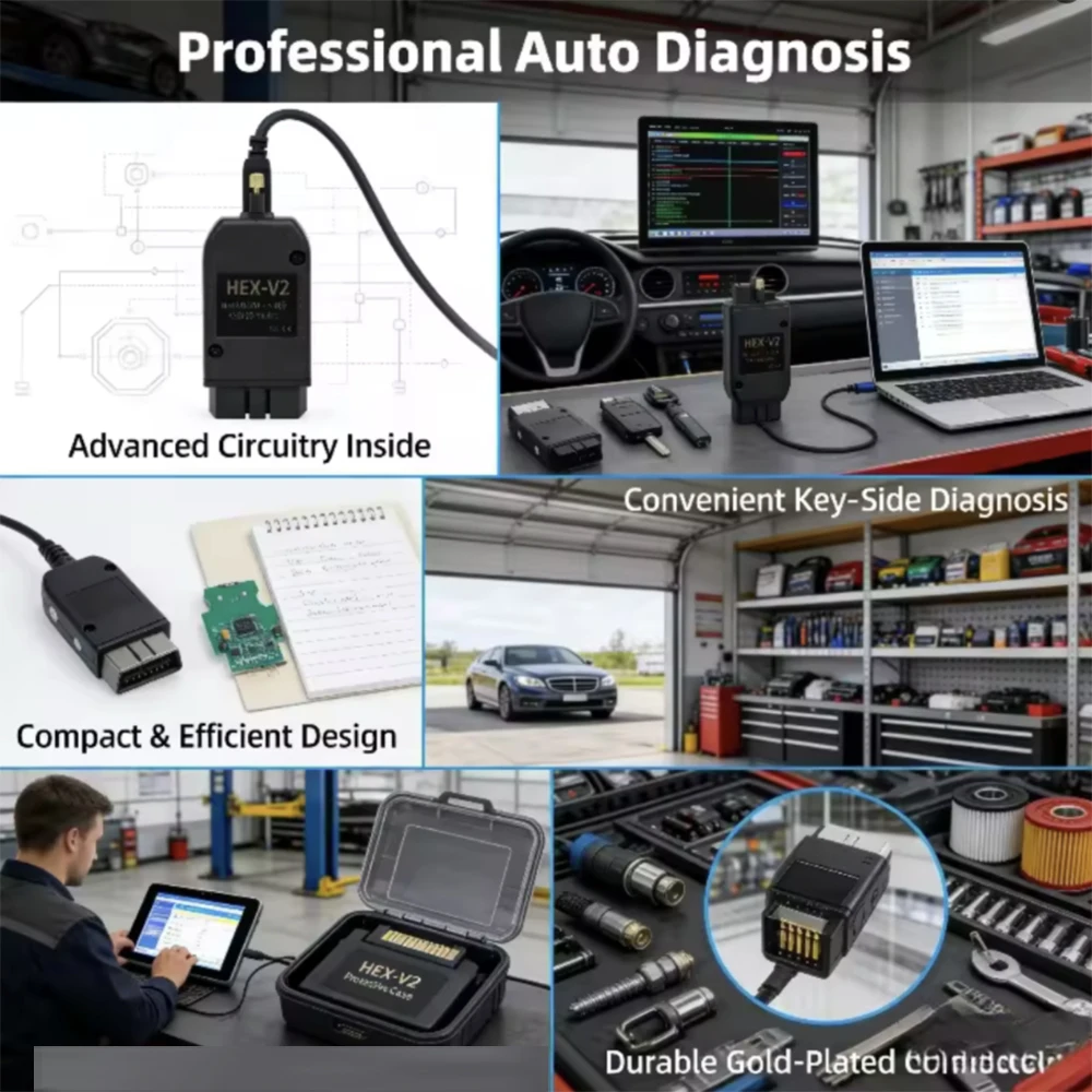 2026 OBDII Cable VCDS Interface VAG HEX V2 25.3.2 USB Interface FOR VW AUDI Skoda Seat ATMEGA162 Vag com VCDS Multilingual TOOL