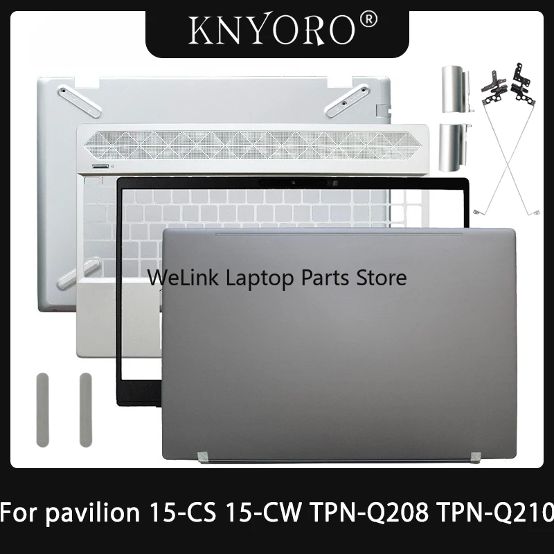 

New For pavilion 15-CS 15-CW TPN-Q208 TPN-Q210 Screen Back Cover Front Bezel LCD Hinges Palmrest Upper Lid Bottom Case Grey Gold