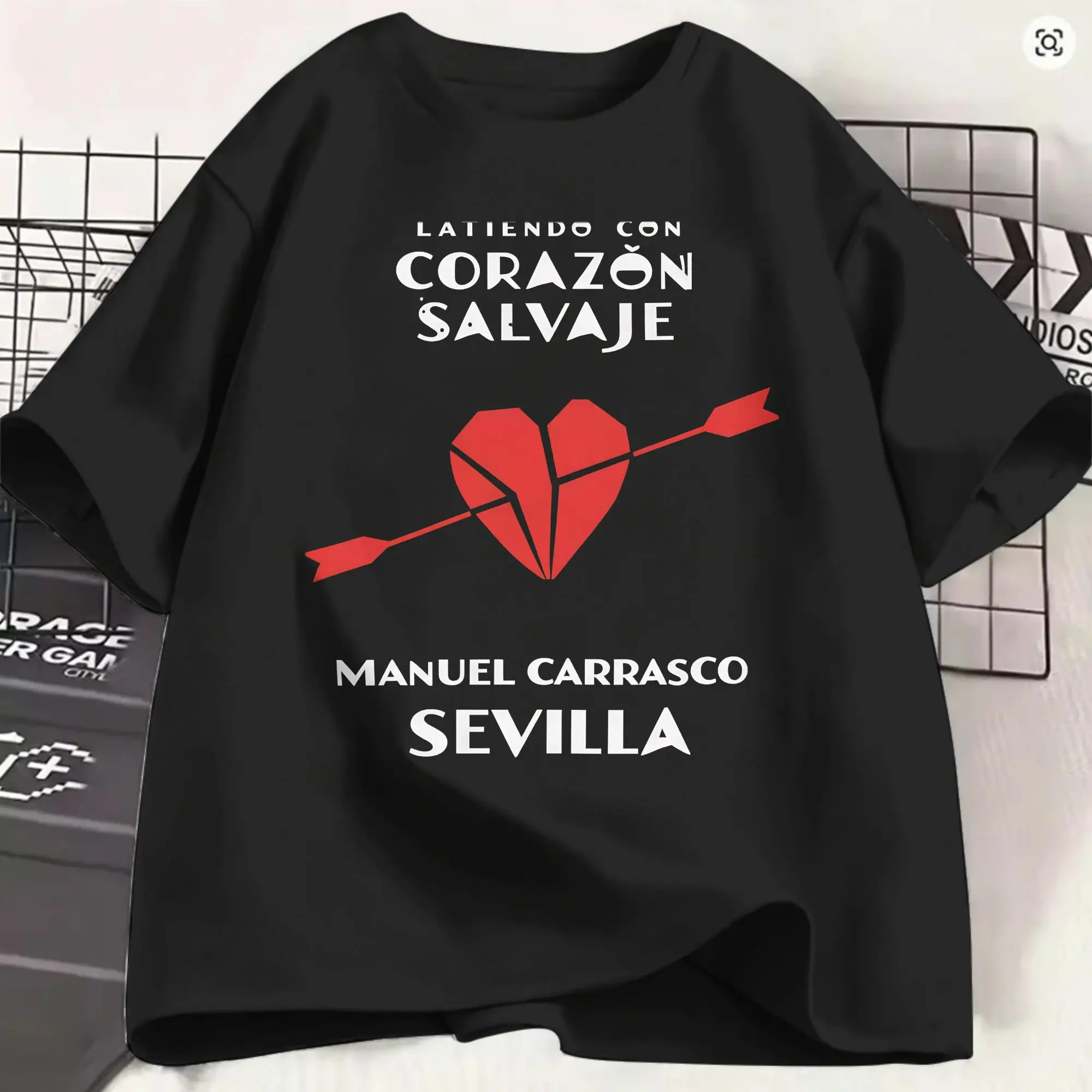 Camisetas de hombre Manuel Carrasco Sevilla 2026 Salvaje Tour, camiseta de ocio de manga corta con cuello redondo, camiseta de algodón 4XL 5XL