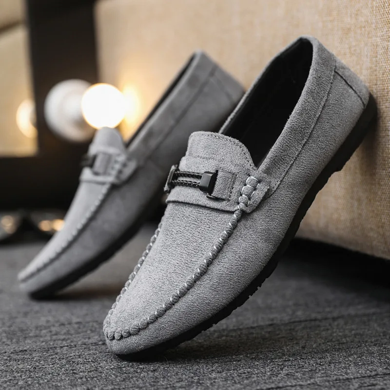 

New Suede Men Casual Shoes Breathable Comfort Slip-on Mens Driving Shoes Fashion Male Lazy Shoes Luxury Brand Loafers Moccasins