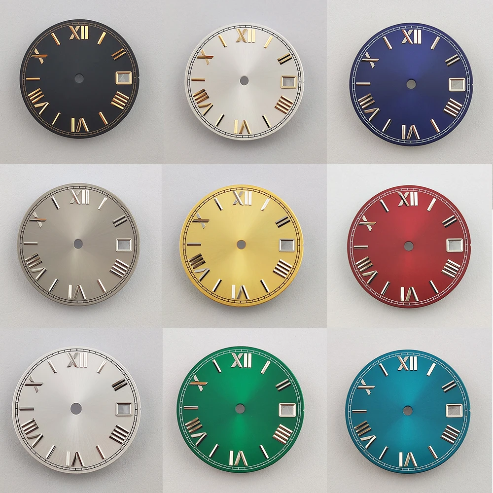 nh35 Watch dial 28.5mm Roman numeral Dial Watch Face Watch Parts Fit NH35/NH36 Movement Custom Personal Logo