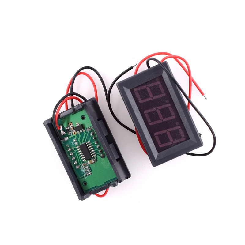 Red 2-wire DC Digital Display Voltmeter Head 0.56 Inch LED Digital Voltmeter DC4.5V-30.0V