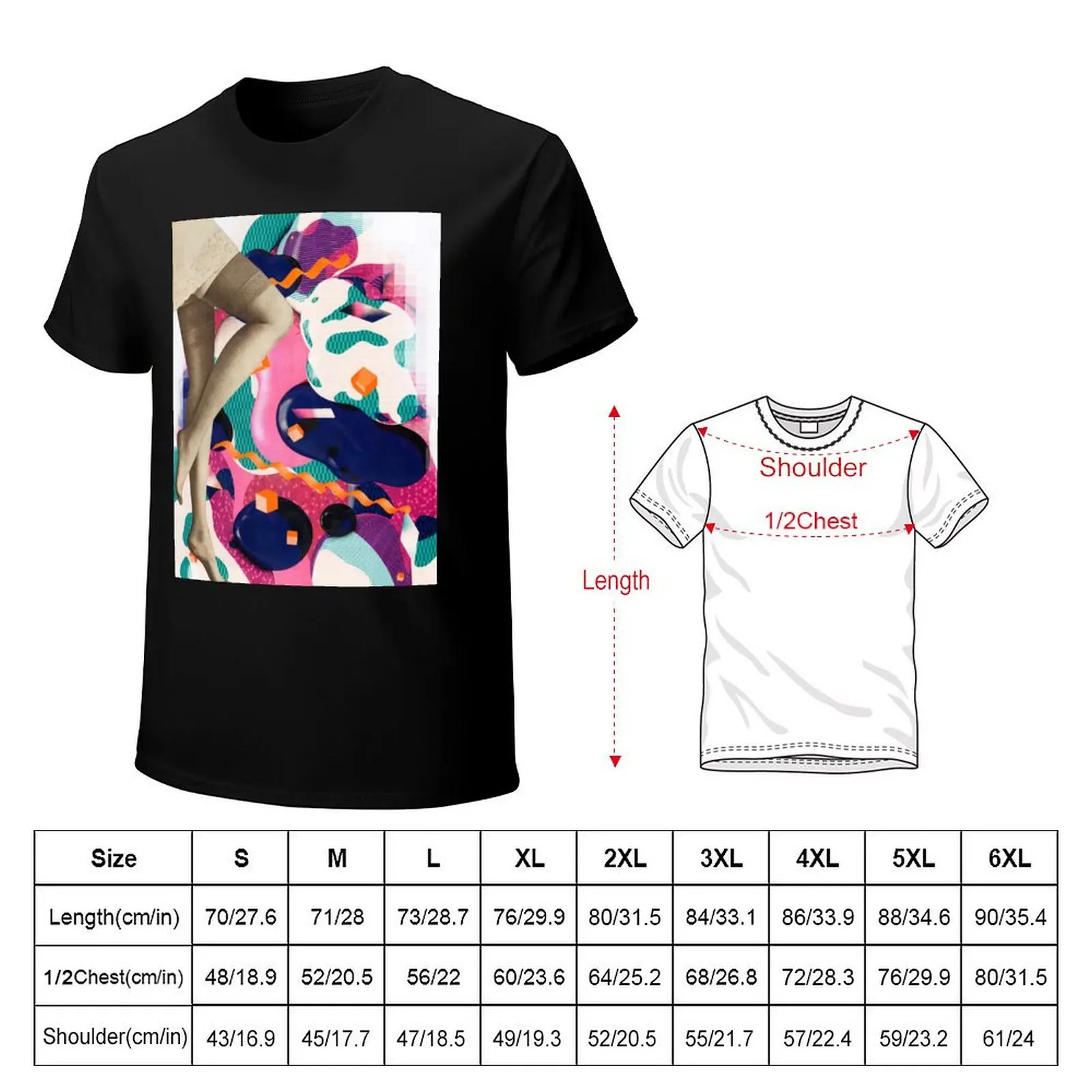Vintage Stockings T-Shirt Basic Solid Tee for Daily Use